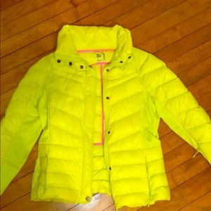 Bright green winter jacket